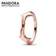 Pandora Marvel Scarlet Witch 14k rose gold-plated ring with salsa red crystal เครื่องประดับ แหวน แหวนสีโรส แหวนแพนดอร่า แพนดอร่า
