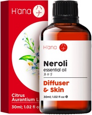 H’ana Neroli Essential Oil for Diffuser - 100% Natural Fragrance Neroli Oil for Skin - Neroli Essential Oil for Aromatherapy, Soap &amp; Candle Making (30 ml)