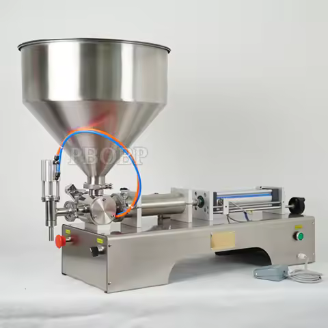 2025 New Semi-Automatic Peanut Butter Viscous Liquid Yogurt Jam Sauce Honey Filling Machine Tomato P