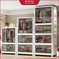 Kukaa Foldable Storage Organizers Almari Baju Plastik Storage Box Storage Cabinet Kitchen Cabinet储物柜