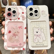 HP Strawberry Bow Pink RabbitGirl Casing Vivo Y19S Pro Y29 5G V40 Lite Y18 Y27 Y21 Y33S Y01 Y33T Y21