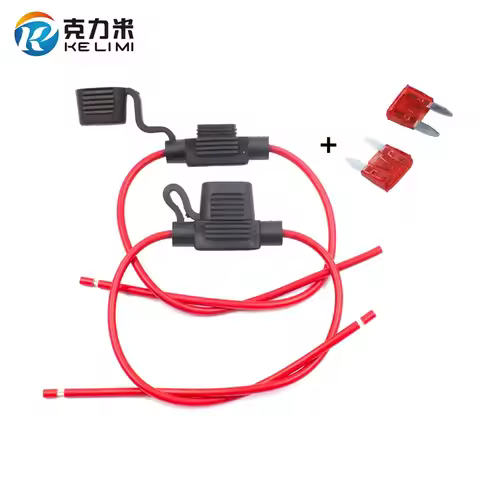2Pcs Auto Car Blade Inline Type ATM Mini Fuse Waterproof Holder Case Motor Tap Blow Blo 12V 32V 16 A
