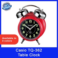 Casio TQ-362 Alarm Clock. Bell Sound Alarm. Desk Top. Available in 3 Colors. Local SG Stock.