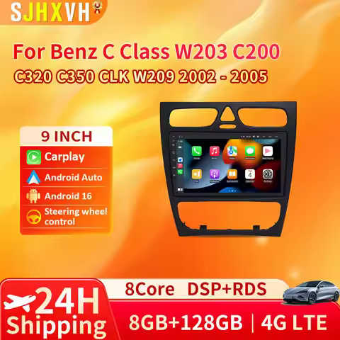 Car Radio For Mercedes Benz C Class CLK Class W203 W209 S203 A209 W168 Android 16 Multimedia Video P