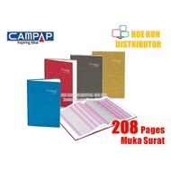 Premium by Campap 3 Column Hard Cover Foolscap Account Book F4 208 Page CA 3131