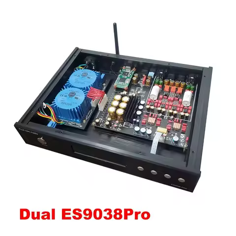US.EU Dual ES9038PRO DAC Full Balanced Support Bluetooth 5.1 with OLED Display Lossless Optical Coax