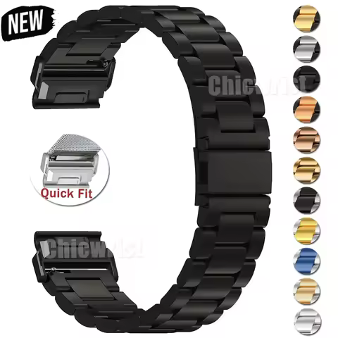 Metal Strap 26 22mm Quick Easy FIt For Garmin Stainless Steel Watchband For Garmin Forerunner945 Des