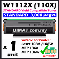 W1112A 110A 1.5K / W1112X 110X 3K / W1112XL 110XL 5K / W1112XXL 110XXL 10K Compatible Laser Toner Ca