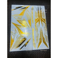 Yamaha Y15 Y15zr Body Cover Stripe Sticker Exciter Thai gold chrome