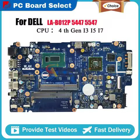 Laptop Motherboard For Dell Inspiron 14 5443 5447 5448 5542 5547 5548 LA-B012P with I5 I7 CPU CN-0V2