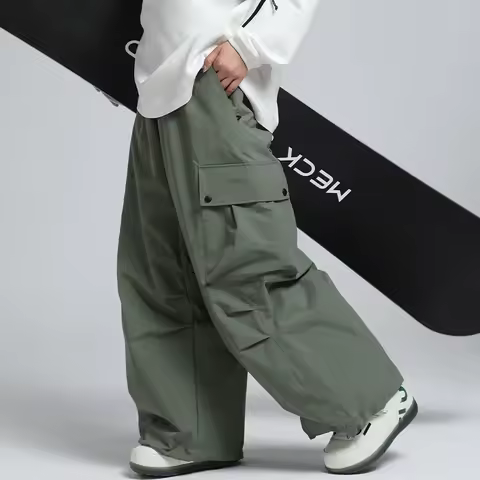 2025 GSOU SNOW New Winter Outdoor Loose Waist Ski Pants For Women Men Waterproof And Warm Profession