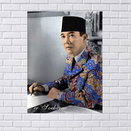 POSTER IR SOEKARNO/POSTER PRESIDEN IR SOEKARNO/FOTO IR SOEKARNO/POSTER PRESIDEN INDONESIA/HIASAN DIN
