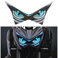 สำหรับคาวาซากิ Z800 Z250 Z300 2015-2018อุปกรณ์มอเตอร์ไซค์3D ด้านหน้า F Airing ไฟหน้าสติ๊กเกอร์ยาม H 