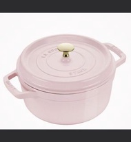 STAUB圓形燉鍋玫瑰粉22cm 2.6L