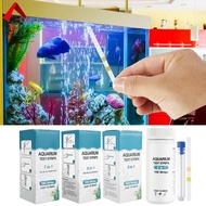 100Pcs Aquarium Test Strips 7 in 1 Fish Tank Test Kit Freshwater Saltwater Aquarium Water pH Test St