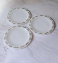 老美國 Anchor Hocking Crazy Daisy 綠色雛菊牛奶玻璃盤