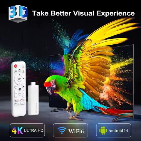 2026 H96 MAX H313 TV Stick Allwinner H313 Quad Core Mini Smart TV BOX Android 14.0 4K Wifi6 BT5.0 Go