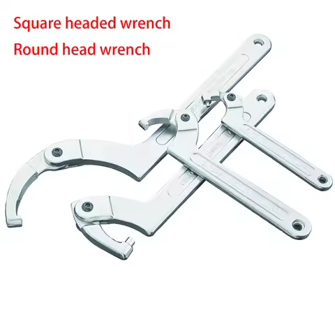 Adjustable Wrench Hook Spanner Square/Round Head CR-V Spanner For Round Bolt Maintenance Dismantling