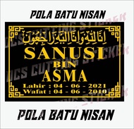 CUTTING STICKER POLA ATAU CETAKAN UNTUK BIKIN BATU NISAN