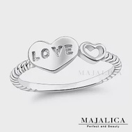 Majalica純銀戒指 愛心 LOVE 戒指女戒 925純銀尾戒 情人節 禮物 PR9034 美國圍2號