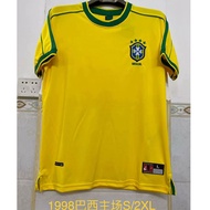 26-25 New Brazil Retro Football Clothing Sports Long Sleeve Short Sleeve Can Be Customized Diy Brazi