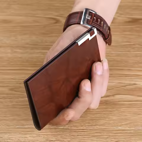 Men's wallet fashion leather wallet Mini Wallet Credit Card Cover