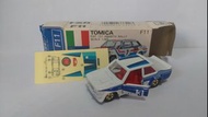 Tomica F11 FIAT 131 Abarth Rally 未貼 藍盒青箱 日製 Tomy 玩具模型跑車 中古 合金 non gtr civic