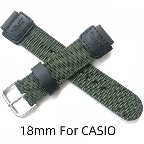 For CASIO G SHOCK AE-1200WH/SGW-300/AQ-S810W Nylon canvas strap Stainless steel needle buckle Specia
