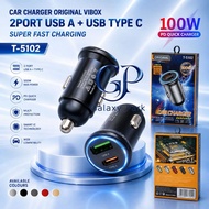 Vibox Car Saver Adapter T-5102 100W Car Charger Fast Charging [GLX]