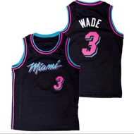 MIAMI HEAT 3 DWYANE WADE VICE CITY NIGHT BLACK BASKETBALL JERSEY