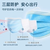 香港話標題：醫用外科口罩 三層防護 透氣薄款 成人適用 正品滅菌- 藍色【醫用外科無菌級】10片裝 均碼