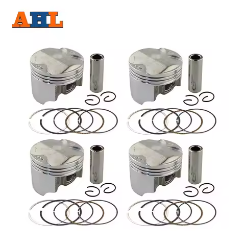AHL 4pcs/Set STD/ +25/ +50 Bore Size 55mm/ 55.25mm/ 55.5mm Piston & Ring Kit For HONDA VFR400 VFR 21