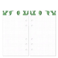 A6 Grid with Cactus Refills 6 Holes Loose Leaf Notebook Journal Planner Insert Planner Inner Page Wr