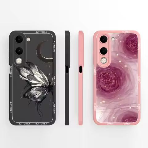 Phone Case For Vivo Y04 4G Oil Painting Style Soft Back Cover For Vivo Y 04 Liquid Silicone Phone Ho