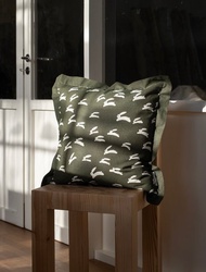 MOGU TAKAHASHI - 聯名抱枕套 RABBIT CUSHION COVER, GREEN
