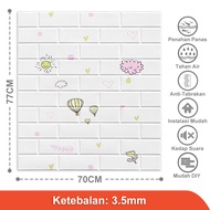 Wallpaper dinding 3d Motif Gambar Wallfoam Dekorasi Anak Kamar 70x77cm