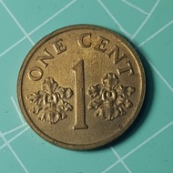 koin mata uang singapore 1 cent