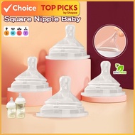 Baby Square Nipple Wide Neck Teat Hegen Puting Susu Hegen Pacifier Puting Wideneck Anti Tumpah Repla