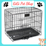 Chuồng chó mèo vân đá đen xám kèm khay vệ sinh gấp gọn lồng đẹp giá tốt phụ kiện thú cưng - GiGi Pet