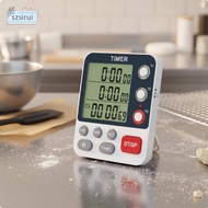 [szsirui] Adjustable Volume 3 Channel Digital Timer Memory Function Time Management Tool for Student
