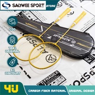 SALYWEE RR 2pcs 4U G5 100% Original Design Full Carbon Fiber 22-25Lbs Strung Badminton Racket With F