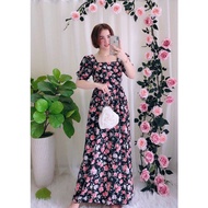 Ready stock Floral Mix Maxi Dress Dress Bunga vietnam viral