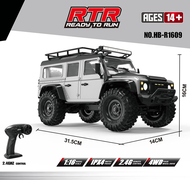HB ตีนตะขาบ Rc R1601 1/16รถ Rc 4WD RTR พร้อมไฟ Led 2.4กรัมรถบังคับของเล่นรถออฟโรดรถหินปีนเขา