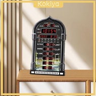 [Kokiya] Azan Clock Digital Clock Mosque Prayer Clock Reminder Ramadan for Home/Office Alarm Clock Calendar LED Prayer Clock