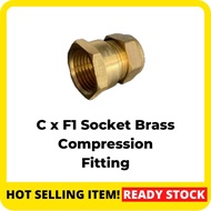 C x F1 Socket Euco Brass Compression Fitting Inch Size 35 x 1 1/4'' , 42 x 1 1/2'' , 54 x 2''