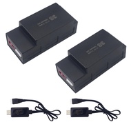 2PCS 11.1V 1050mAh 25C 3S Lipo Battery with T Plug and USB Charging Cable Suitable for MJX H16 H16P 
