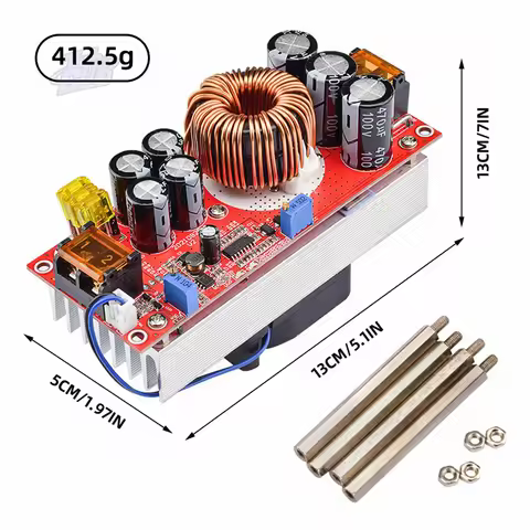 1800W 40A 1500W 30A 1200W 20A DC-DC Boost Converter Step Up Module 10-60V to 12-90V Adjustable Volta