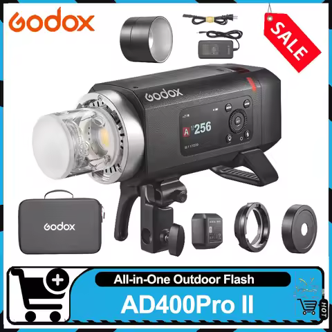 Godox AD400Pro II All-in-One Outdoor Flash 400Ws TTL HSS Flash Light with Built-in 2.4G Wireless X S