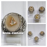 Cincin batu natural combong bolong alam