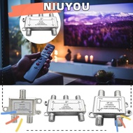 NIUYOU TV Antenna Satellite Splitter, 5 to 2400MHz F-type Socket Coaxial Cable Antenna, Connecting TV Signals Cable TV Signal Receiver Distributor F Type Satellite TV Splitter